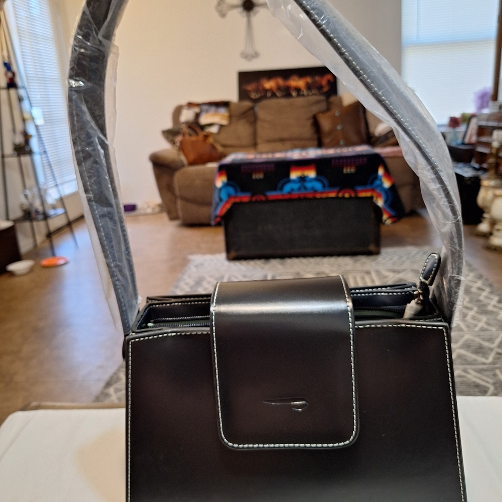 Tanner Krolle Black Shoulder Bag